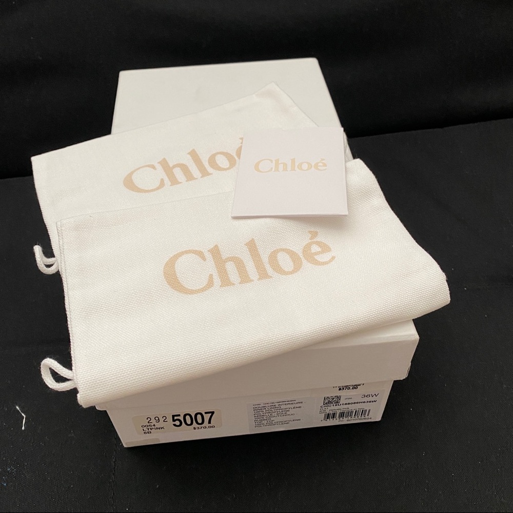 ❌ SOLD ❌ Chloé Woody Ribbon Logo Sandals Pink - Picture 12 of 12